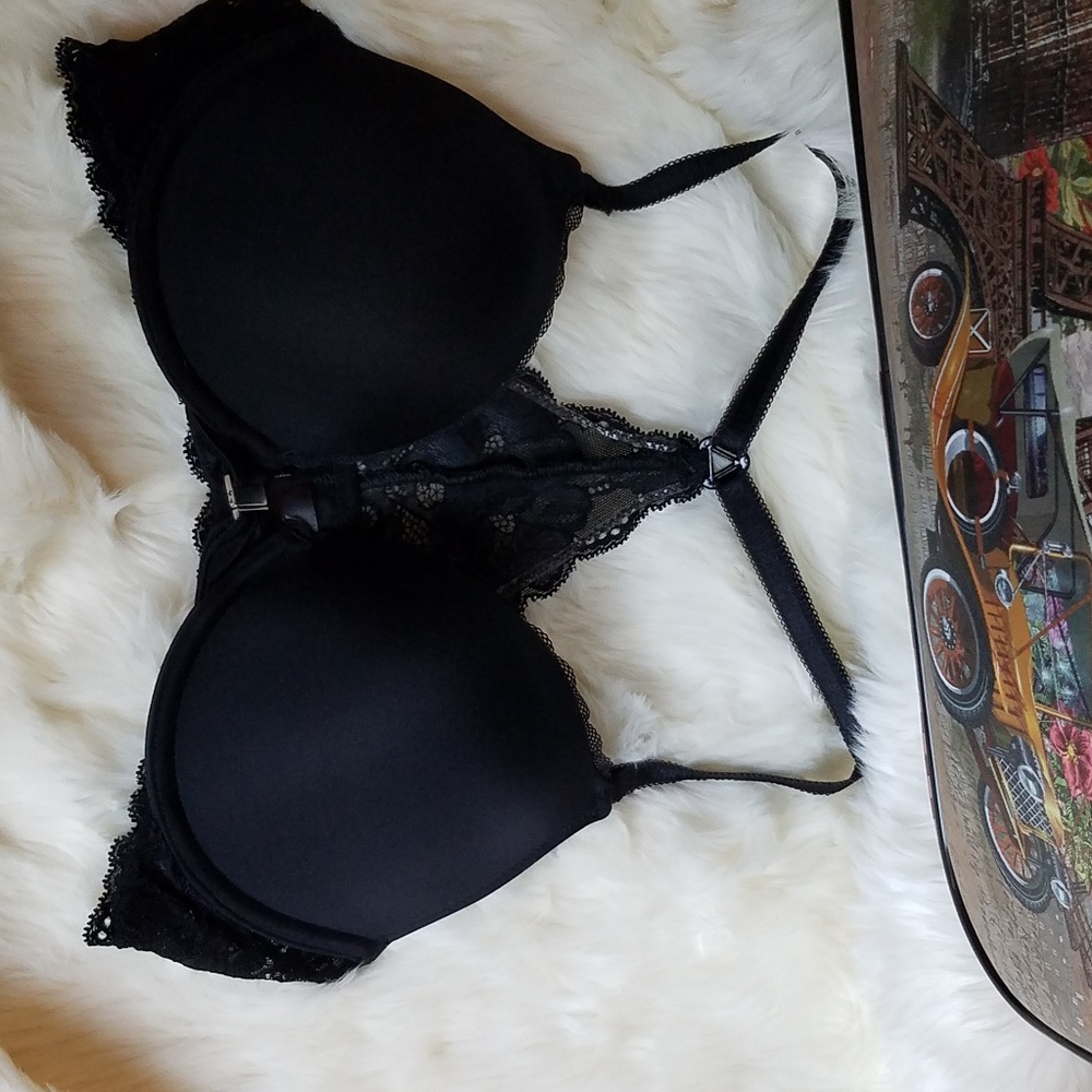 Adore Me Racer Back Black Bra